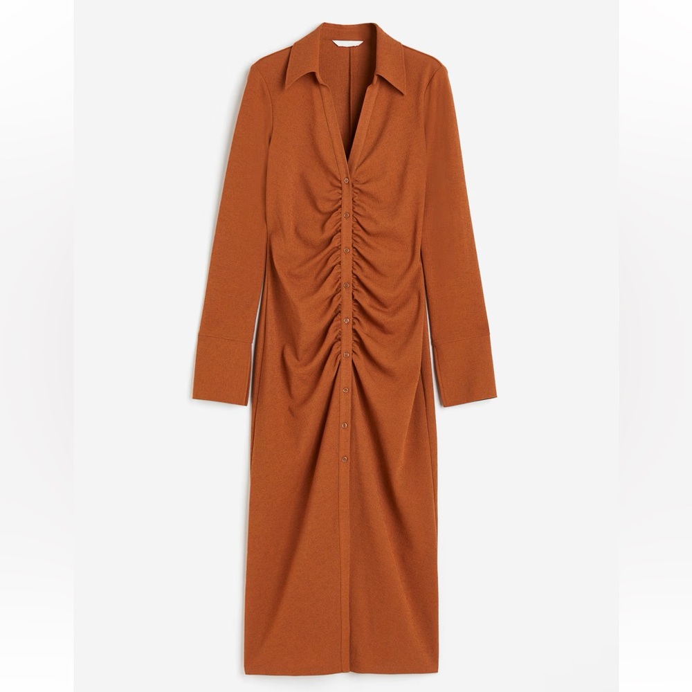 DRAPED SHIRT DRESS